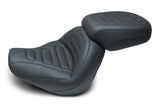 Mustang 18-21 Harley Fat Bob Standard Touring Solo Seat Trapezoid- Black - 75887