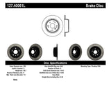 StopTech 04-08 Acura TL / 03-09 Honda Element Slotted & Drilled Left Rear Rotor - 127.40061L