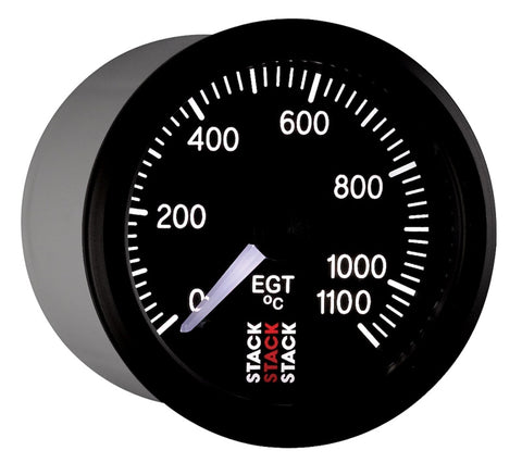 Autometer Stack 52mm 0-1100 Deg C Pro Stepper Motor Exhaust Gas Temp Gauge - Black - ST3313