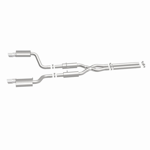 MagnaFlow 11-12 Dodge Charger SRT-8 Hemi Dual Split Rear Exit Stainless Cat-Back Performance Exhaust - 15494