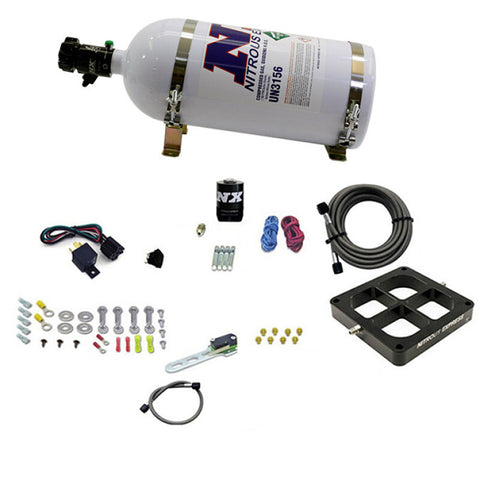 Nitrous Express Dry Single Entry Billet Crossbar Plate System 100-500hp (4500 Flange) w/10lb Bottle - 66147-10