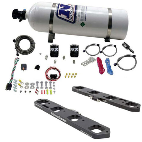 Nitrous Express Dodge Hemi 5.7L/6.1L/6.4L Direct Port Plate System w/15lb Bottle - 20958-15