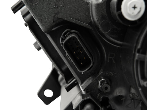 Raxiom 15-17 Ford Mustang Projector Headlights OEM HID Bulbs- Black Housing (Clear Lens) - 407055