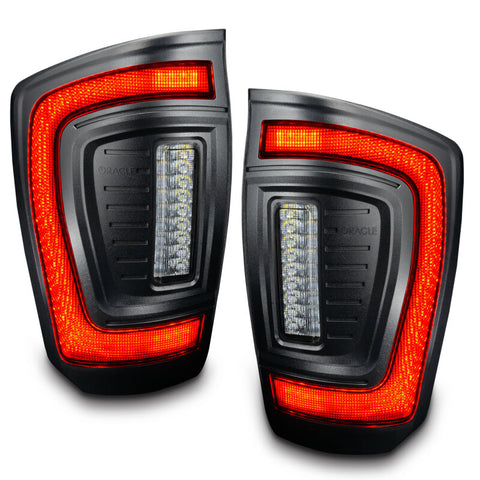Oracle Lighting 16-23 Gen 3 Toyota Tacoma Black Series Flush Style LED Tail Lights - 5911-504-T