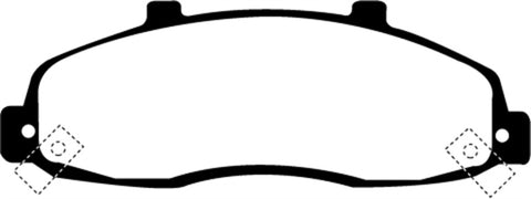 EBC 98-99 Ford F150 4.2 (2WD) (Rear Wheel ABS) Greenstuff Front Brake Pads - DP61259