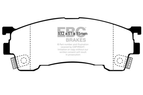 EBC 93-97 Ford Probe 2.0 16v Redstuff Front Brake Pads - DP3971C