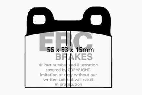 EBC 64-69 Porsche 911 2.0 (M Caliper) (Solid front rotor) Bluestuff Rear Brake Pads - DP5105NDX