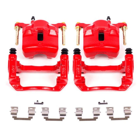 Power Stop 03-08 Pontiac Vibe Front Red Calipers w/Brackets - Pair - S2698