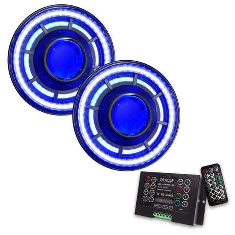 ORACLE Lighting 0718 Jeep Wrangler JK Oculus 7in ColorSHIFT Bi-LED Projector Headlights - 5876-333