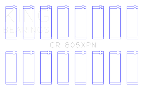 King Chrysler 273/277/301/303/313/318/326/340ci (Size STDX) Performance Rod Bearing Set - CR805XPNSTDX