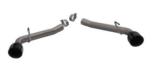 QTP 10-13 Chevrolet Camaro SS 6.2L 304SS Eliminator Muffler Delete Axle Back Exhaust w/4.5in Blk Tip - 700110B