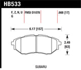 Hawk 2006-2007 Subaru B9 Tribeca Limited HPS 5.0 Front Brake Pads - HB533B.668