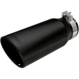 MagnaFlow Tip Stainless Black Coated Single Wall Round Single Outlet 5in Dia 4in Inlet 13in L - 35238
