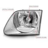 ANZO 1997-2003 Ford F-150 Crystal Headlights Chrome - 111030