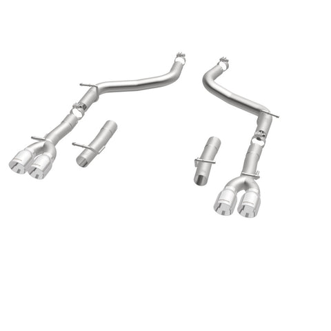 MagnaFlow Axle-Back, SS, 2.5in, Quad Split Rear 3.5in Tip 2015 Dodge Challenger 3.6L V6 - 19218