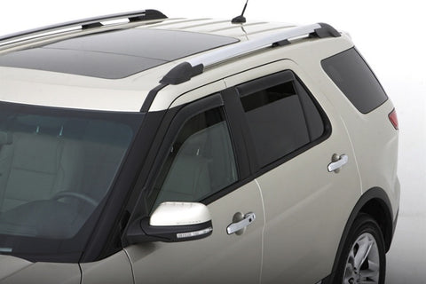 AVS 11-18 Ford Explorer Ventvisor In-Channel Front & Rear Window Deflectors 4pc - Smoke - 194293
