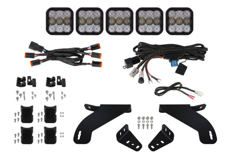 Diode Dynamics 21-22 Ford F-150 SS5 Grille CrossLink Lightbar Kit- Pro White Combo - DD7321