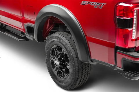Bushwacker 23-24 Ford F-250/350 SuperDuty Extend-A-Fender Style Flares 2pc Rear - Black - 20150-02