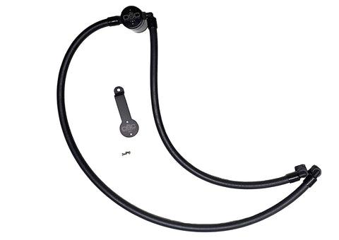 J&L 20-23 Jeep Wrangler 2.0L Driver Side Oil Separator 3.0 - Black Anodized - 3070D-B