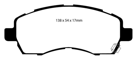 EBC 97-98 Subaru Impreza 1.8 Redstuff Front Brake Pads - DP31138C