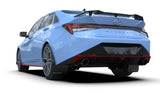 Rally Armor 22-23 Hyundai Elantra N & N Line Black UR Mud Flap w/Light Blue Logo - MF79-UR-BLK-PBL