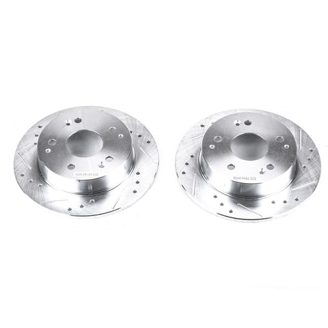 Power Stop 97-98 Acura Integra Rear Evolution Drilled & Slotted Rotors - Pair - JBR910XPR