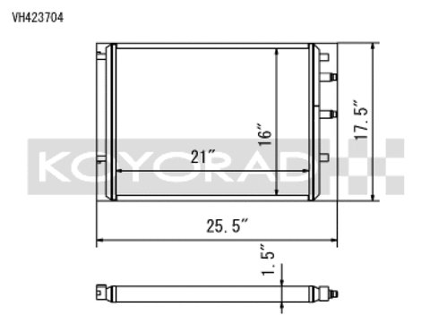 Koyo 15-20 BMW M3/M4 (F80/82/83) / 19-20 M2 Comp. (F87) Alum. High-Perf. Front Mount Heat Exchanger - VH423704