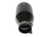 aFe MACH Force-Xp 409 SS Clamp-On Exhaust Tip 2.5in. Inlet / 4.5in. Outlet / 9in. L - Black - 49T25454-B091