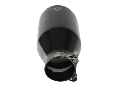 aFe MACH Force-Xp 409 SS Clamp-On Exhaust Tip 2.5in. Inlet / 4.5in. Outlet / 9in. L - Black - 49T25454-B091