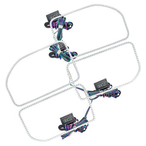 Oracle Ford F250/350 11-16 Halo Kit (Square Ring Design) - ColorSHIFT w/o Controller - 2383-334