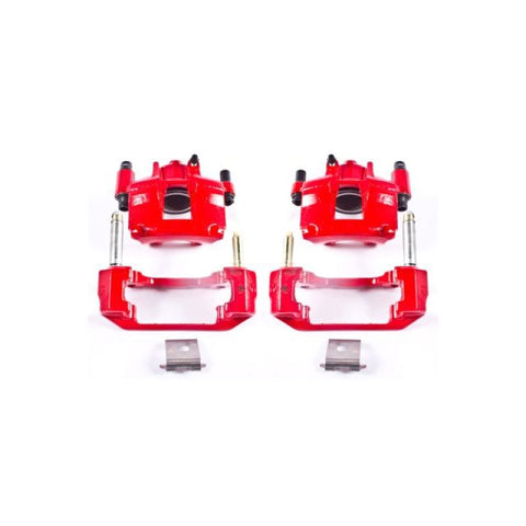 Power Stop 94-98 Ford Mustang Front Red Calipers w/Brackets - Pair - S4378