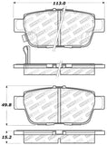 StopTech 06-14 Honda Ridgeline Street Select Rear Brake Pads - 305.11030