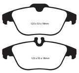 EBC 13-16 Mercedes-Benz GLK250 2.1 Twin TD Yellowstuff Rear Brake Pads - DP42012R