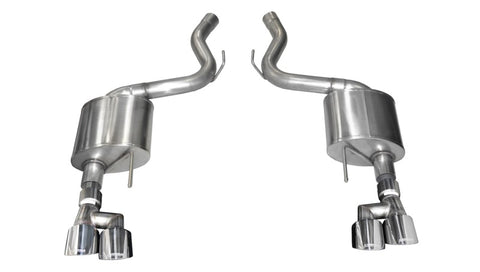 Corsa 18-19 Ford Mustang 5.0L 3in Touring Axle-Back Dual Rear Exit 4in Polished Pro-Series T - 21041