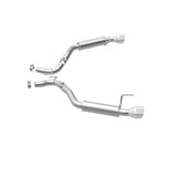 MagnaFlow Axle Back, SS, 2.5in, Competition, Dual Split Polish 4.5in Tip 2015 Ford Mustang Ecoboost - 19179