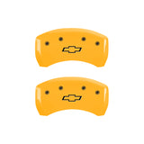 MGP 4 Caliper Covers Engraved Front & Rear Bowtie Yellow finish black ch - 14231SBOWYL
