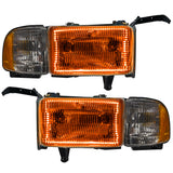 Oracle 94-02 Dodge Ram Pre-Assembled Halo Headlights - ColorSHIFT w/ Simple Controller - 8167-504