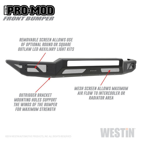 Westin 14-21 Toyota Tundra Pro-Mod Front Bumper - Tex. Blk - 58-41035