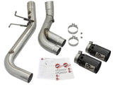 aFe Victory Series 4in 409-SS DPF-Back Exhaust w/ Dual Black Tips 2017 GM Duramax V8-6.6L(td) L5P - 49-44089-B