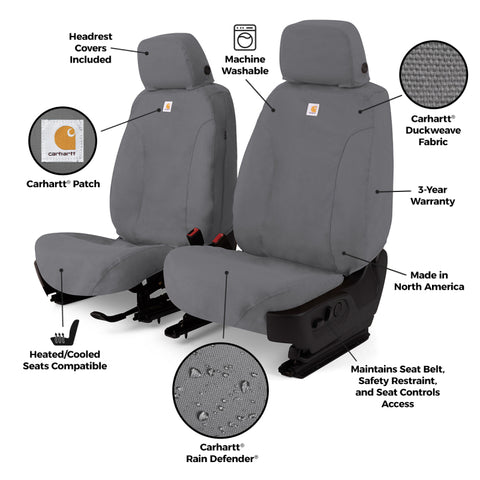 Covercraft 24-26 Jeep Wrangler Fr Buckets Carhartt SeatSaver Custom Front Row Seat Cover - SSC2650CAGY