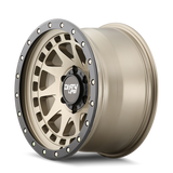 Dirty Life 9311 Enigma Pro 17x9/5x127 BP/-12mm Offset/71.5mm Hub Satin Gold Wheel - Beadlock - 9311-7973MGD12