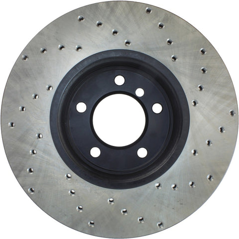 StopTech 09-10 BMW 535i xDrive SportStop Cryo Cross Drilled Front Right Rotor - 128.34070CR