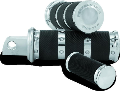 Performance Machine Footpegs XLS - Chrome - 0035-1161-CH