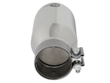 aFe MACH Force-Xp Univ 304 SS Double-Wall Clamp-On Exhaust Tip - Polished - 3in Inlet - 4.5in Outlet - 49T30454-P092