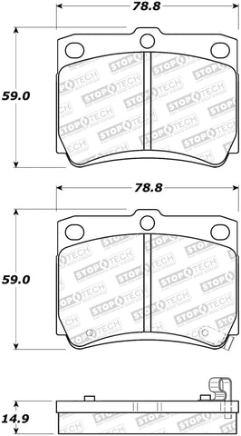 StopTech Street Brake Pads - 308.07330