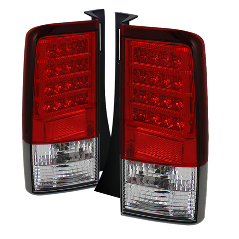 Spyder Scion XB 03-07 Version 2 LED Tail Lights Red Clear ALT-YD-TSXB03-LED-V2-RC - 5042750