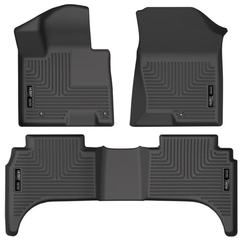 Husky Liners 2022 Hyundai Santa Cruz WeatherBeater Front & 2nd Seat Floor Liners - Black - 95531