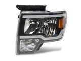 Raxiom 09-14 Ford F-150 Axial Series Headlights w/ LED Bar- Blk Housing (Clear Lens) - T566367