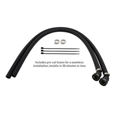 Mishimoto 2025+ RAM 1500 3.0L Hurricane Baffled Oil Catch Can Kit - Black - MMBCC-RAM-25
