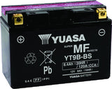 Yuasa YT9B-BS Maintenance Free 12-Volt AGM Battery w/Bottle - YUAM629B4